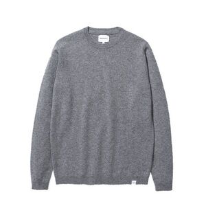 Norse Projects Sigfred Lambswool Sweater Denmark Melange Gray M EUC
